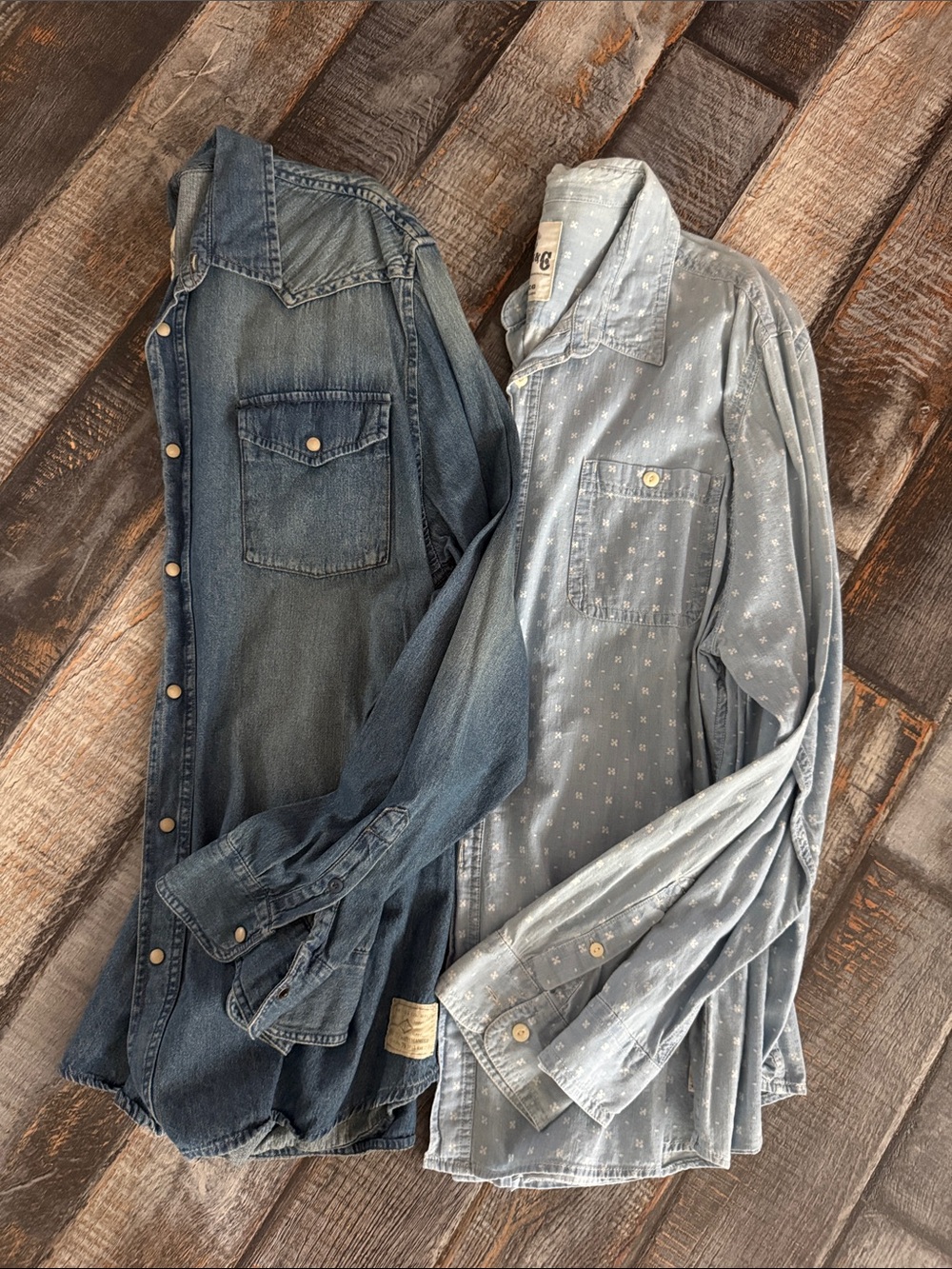 Roebuck & Co XXL men's long sleeve denim polo tops lot